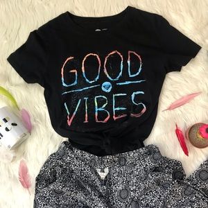 Roxy | Good Vibes Graphic Tee Black Juniors L